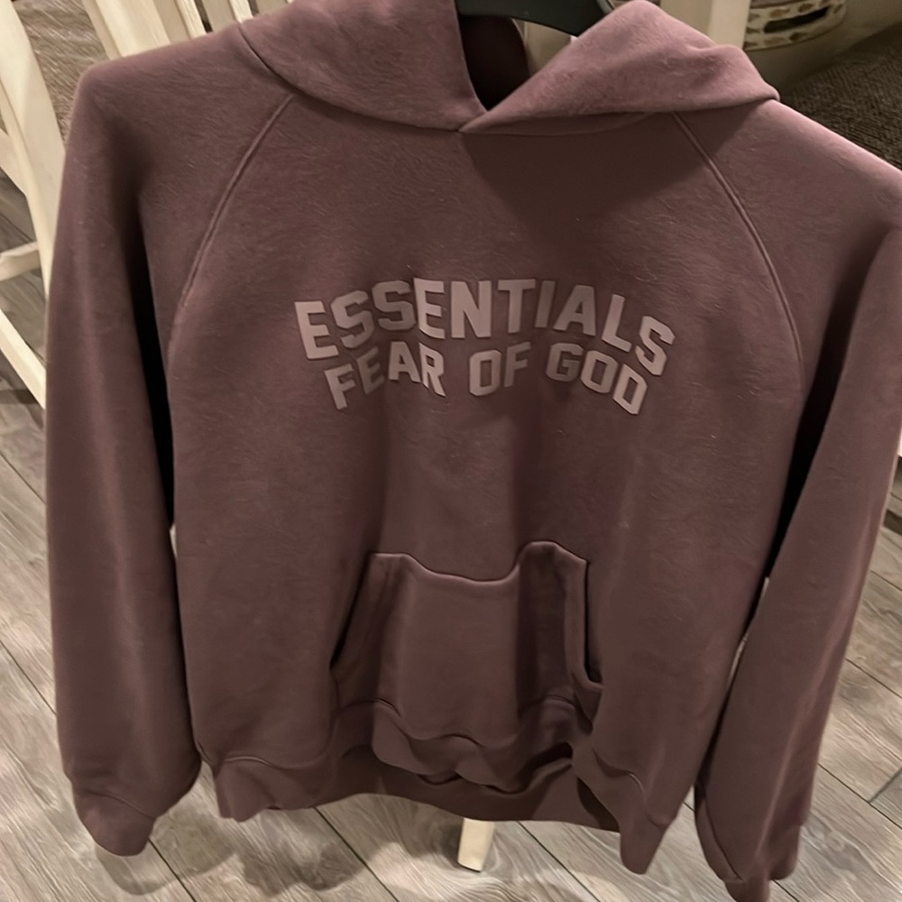 Essentials Fear of God Hoodie, light plum color